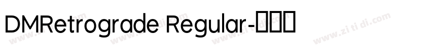 DMRetrograde Regular字体转换